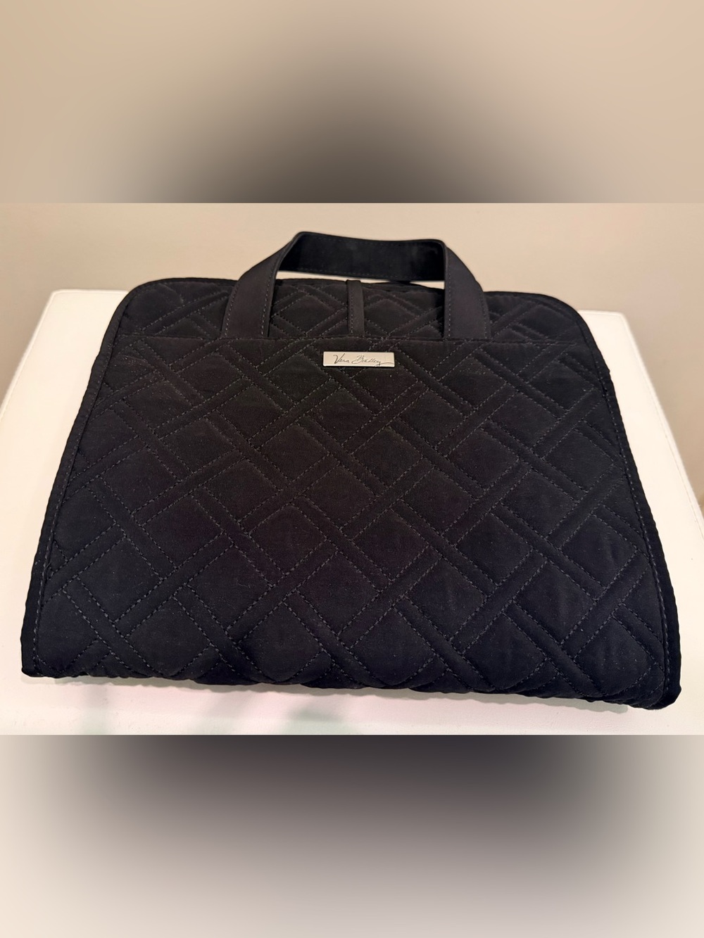 Vera Bradley Black Quilted Laptop Tote